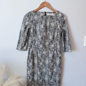 Mm Lafleur Black And White Patterned Dress Sz. 2